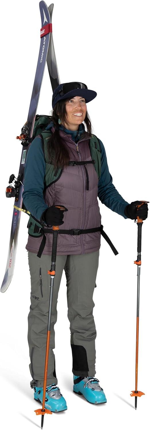 imageOsprey Firn 28L Ski and Snowboard Backpack Lightweight Touring Backpack Tundra Green MediumLargeEuphoria Purple