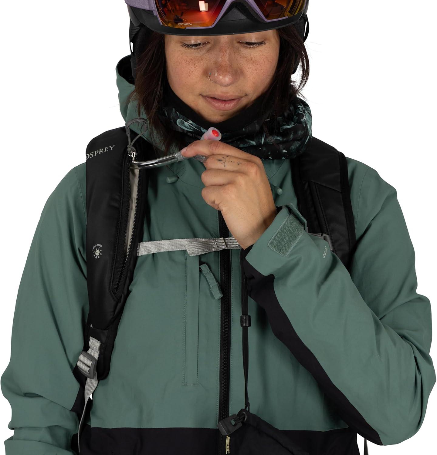 imageOsprey Glade Ski and Snowboard Hydration Backpack ColdWeather Winter 25L Water Reservoir and Insulated HarnessBlack