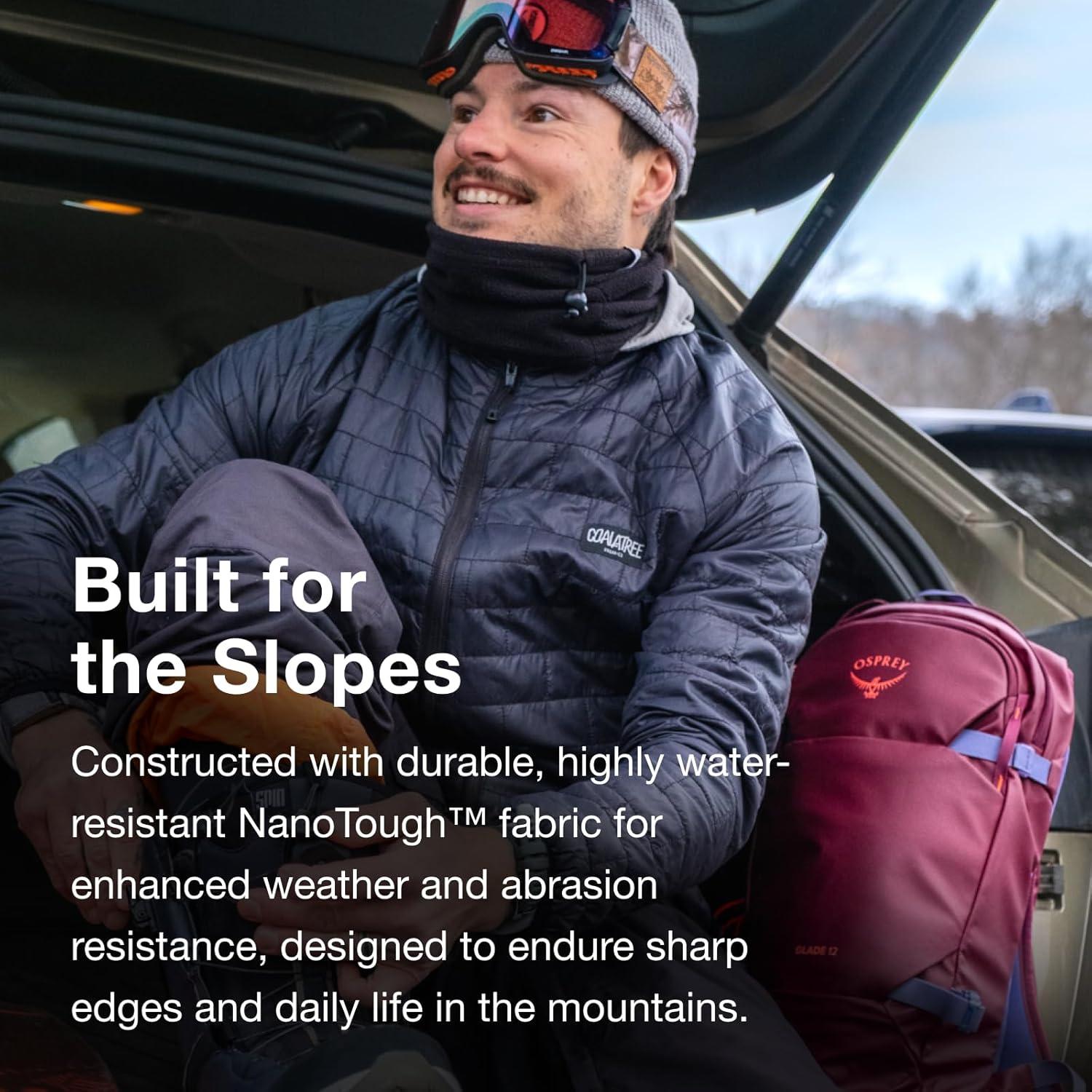 imageOsprey Glade Ski and Snowboard Hydration Backpack ColdWeather Winter 25L Water Reservoir and Insulated HarnessBlack