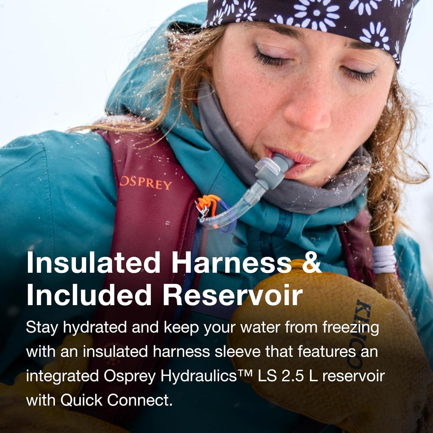 imageOsprey Glade Ski and Snowboard Hydration Backpack ColdWeather Winter 25L Water Reservoir and Insulated HarnessCascade Blue