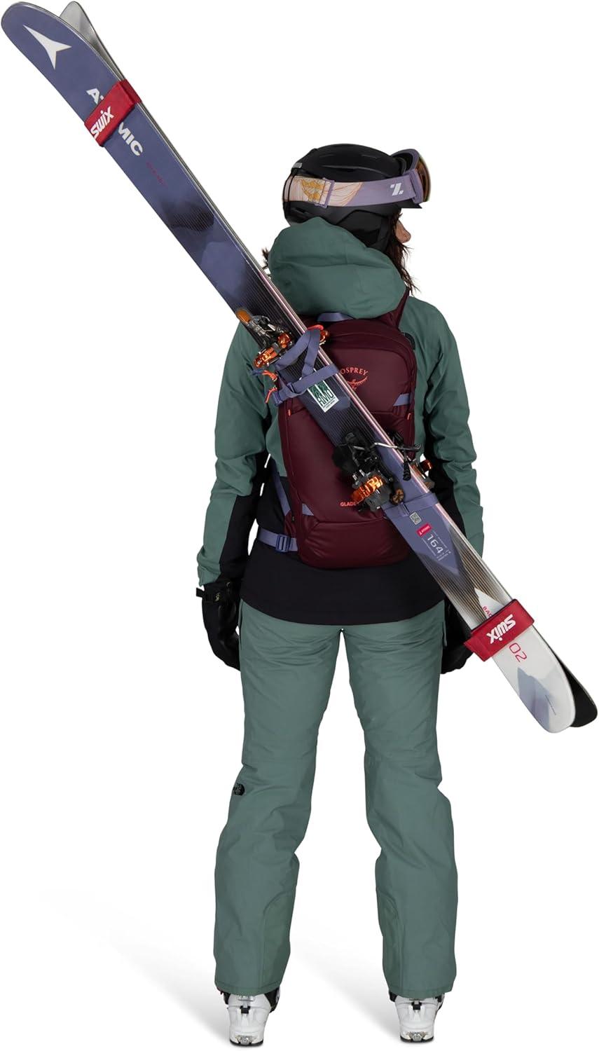 imageOsprey Glade Ski and Snowboard Hydration Backpack ColdWeather Winter 25L Water Reservoir and Insulated HarnessMoody Burgundy