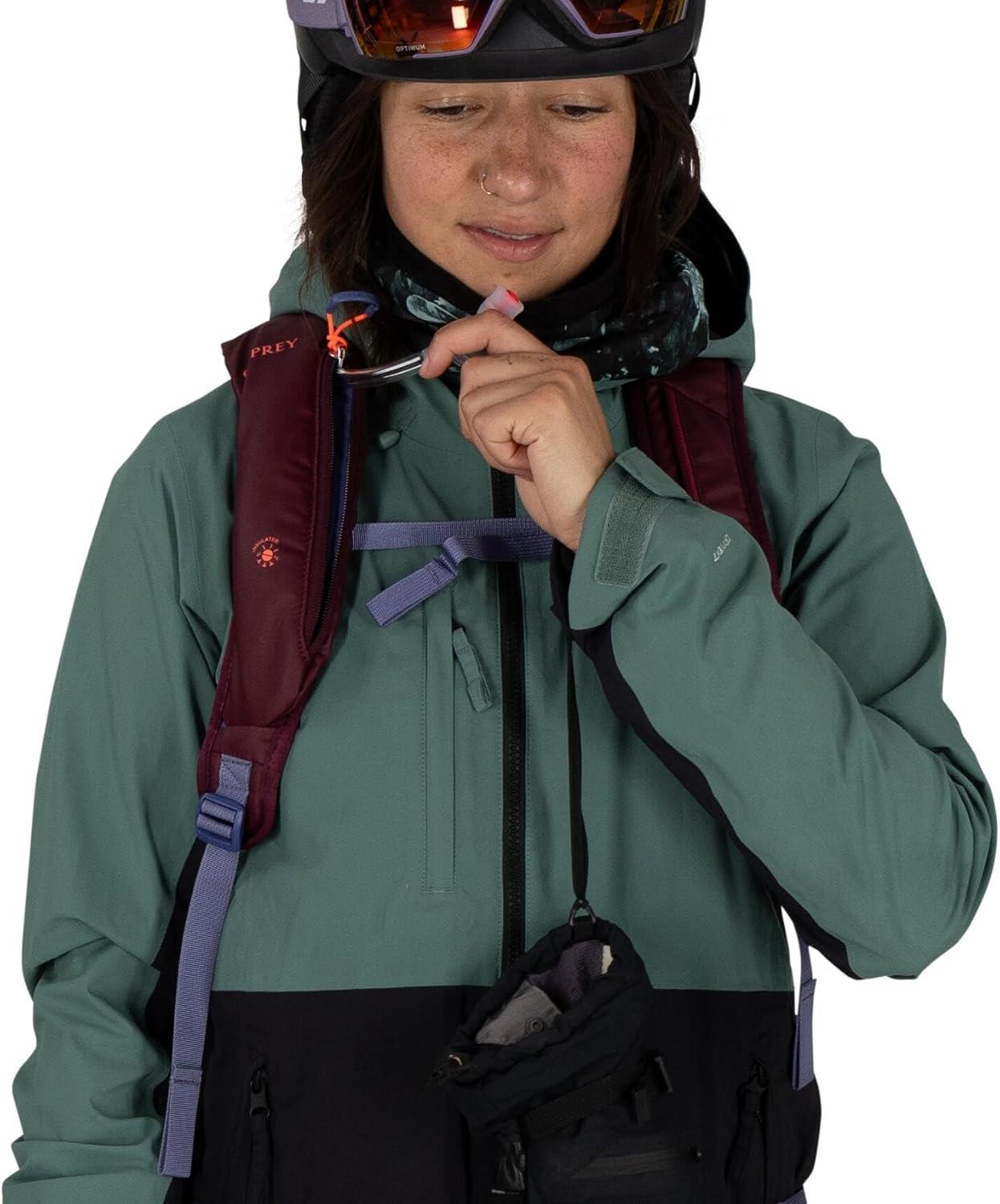 imageOsprey Glade Ski and Snowboard Hydration Backpack ColdWeather Winter 25L Water Reservoir and Insulated HarnessMoody Burgundy