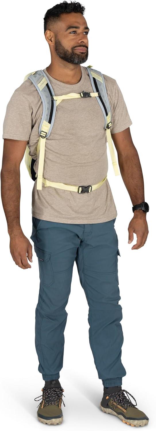 imageOsprey Hikelite 18L Lightweight Hiking Backpack Durable Travel Daypack with Rain Cover for Men and Women BlackStardust YellowGray Wolf