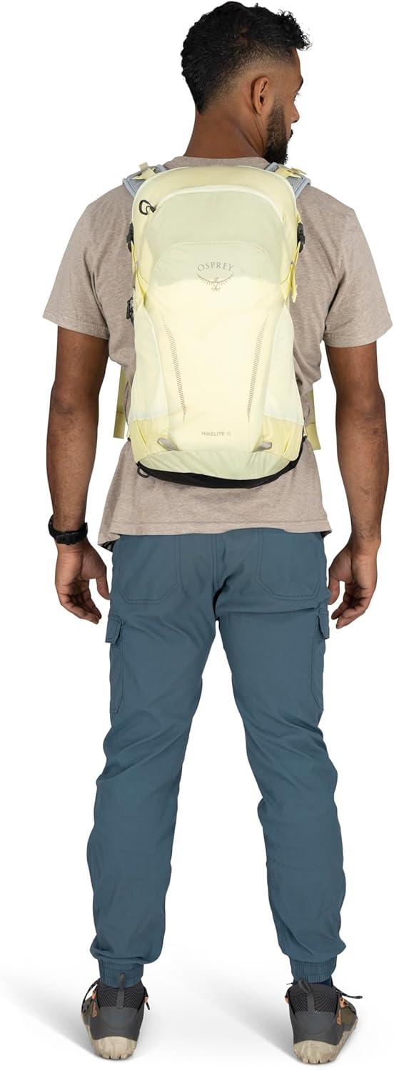 imageOsprey Hikelite 18L Unisex Hiking Backpack Escapade GreenPurple InkPurple DuskCheddar Orange