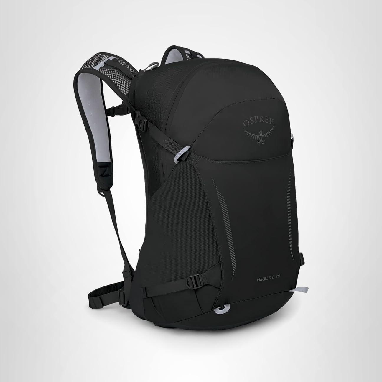 imageOsprey Hikelite 26L Hiking Backpack for Men and Women Lightweight Daypack with Breathable Backpanel and Raincover Ideal for Day Hikes Travel and Everyday Use in Any Weather BlackBlack
