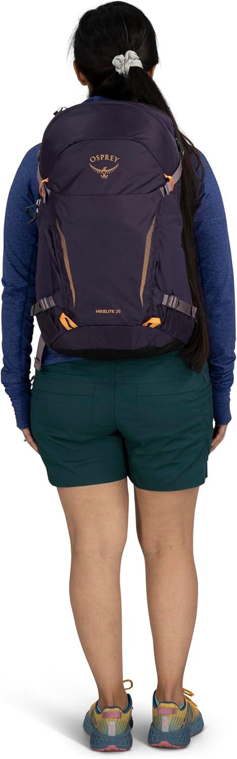 imageOsprey Hikelite 26L Hiking Backpack for Men and Women Lightweight Daypack with Breathable Backpanel and Raincover Ideal for Day Hikes Travel and Everyday Use in Any Weather BlackChameleonBlack