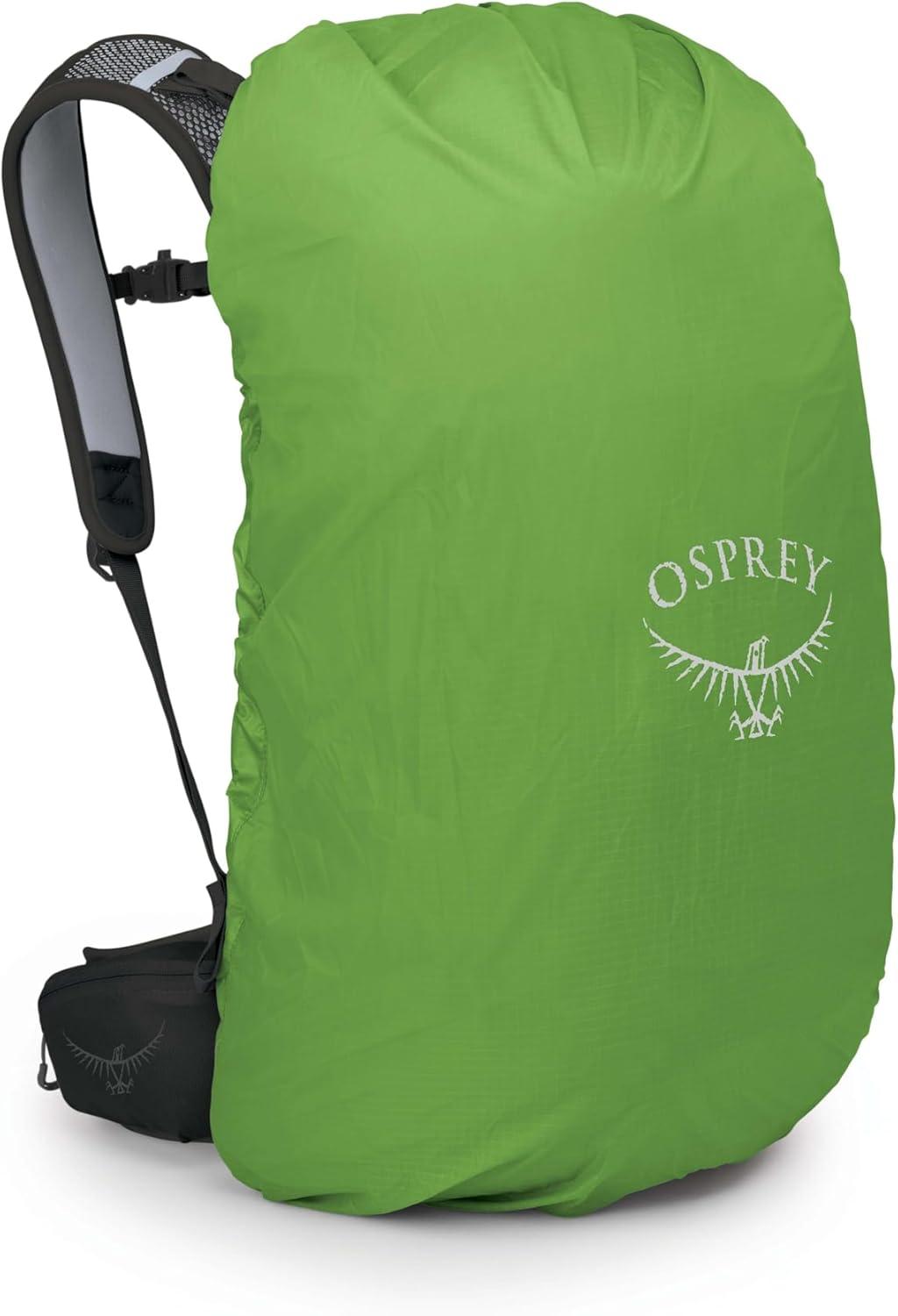 imageOsprey Hikelite 28L Lightweight Hiking Backpack Durable Travel Daypack with Rain Cover for Men and Women Atlas Blue MLBlack