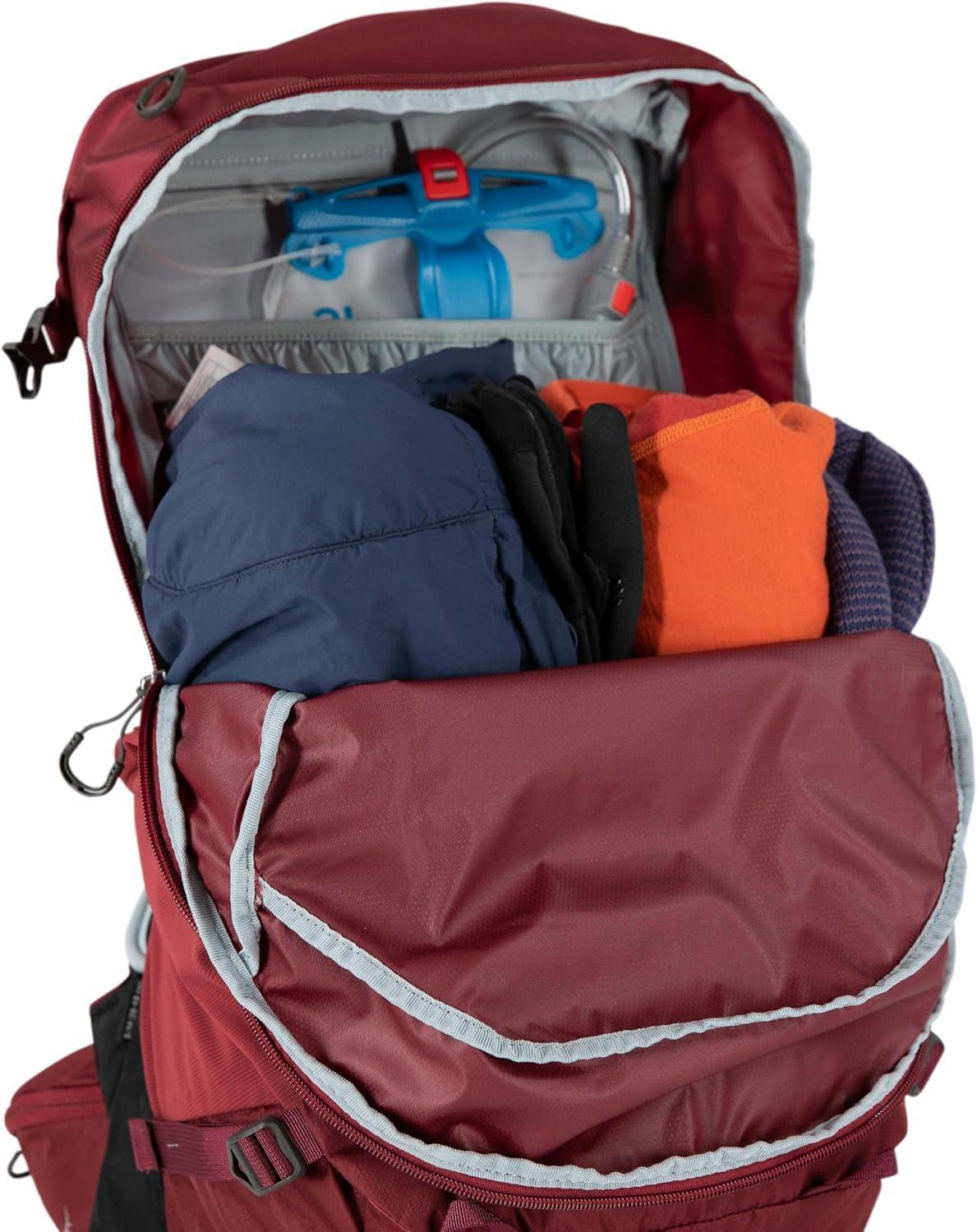 imageOsprey Hikelite 28L Lightweight Hiking Backpack Durable Travel Daypack with Rain Cover for Men and Women Atlas Blue MLBlack