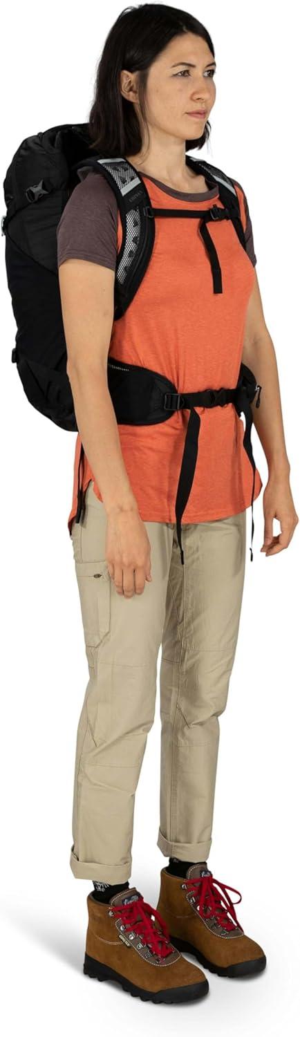 imageOsprey Hikelite 28L Lightweight Hiking Backpack Durable Travel Daypack with Rain Cover for Men and Women Atlas Blue MLBlack