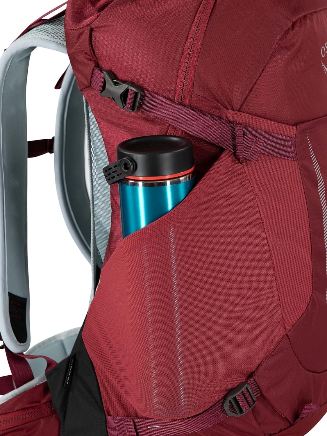 imageOsprey Hikelite 28L Lightweight Hiking Backpack Durable Travel Daypack with Rain Cover for Men and Women Atlas Blue MLPine Leaf Green