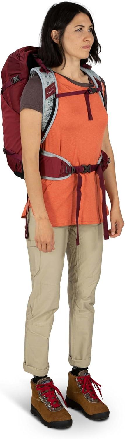 imageOsprey Hikelite 28L Lightweight Hiking Backpack Durable Travel Daypack with Rain Cover for Men and Women Atlas Blue MLPine Leaf Green