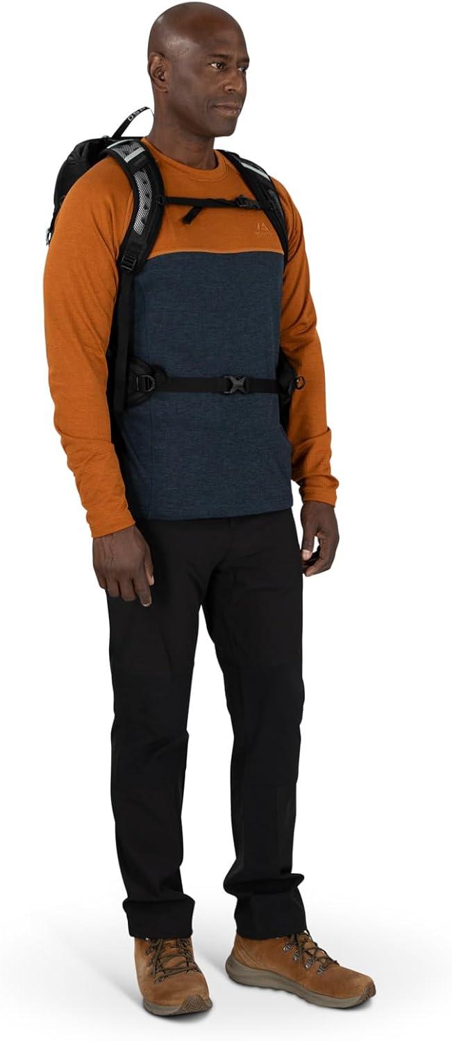 imageOsprey Hikelite 28L Lightweight Hiking Backpack Durable Travel Daypack with Rain Cover for Men and Women Atlas Blue MLTan Concrete