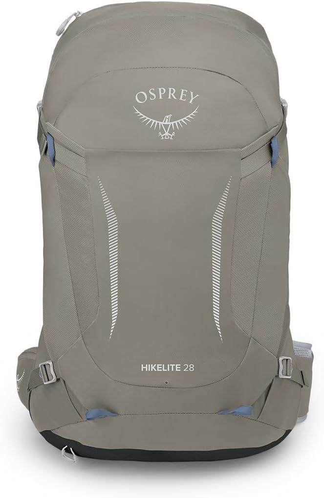 imageOsprey Hikelite 28L Lightweight Hiking Backpack Durable Travel Daypack with Rain Cover for Men and Women Atlas Blue MLTan Concrete