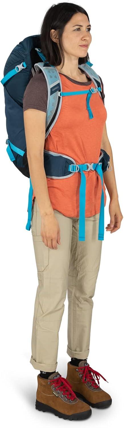 imageOsprey Hikelite 32L Lightweight Hiking Backpack Durable Travel Daypack with Rain Cover for Men and Women ChameleonBlack MLTan Concrete