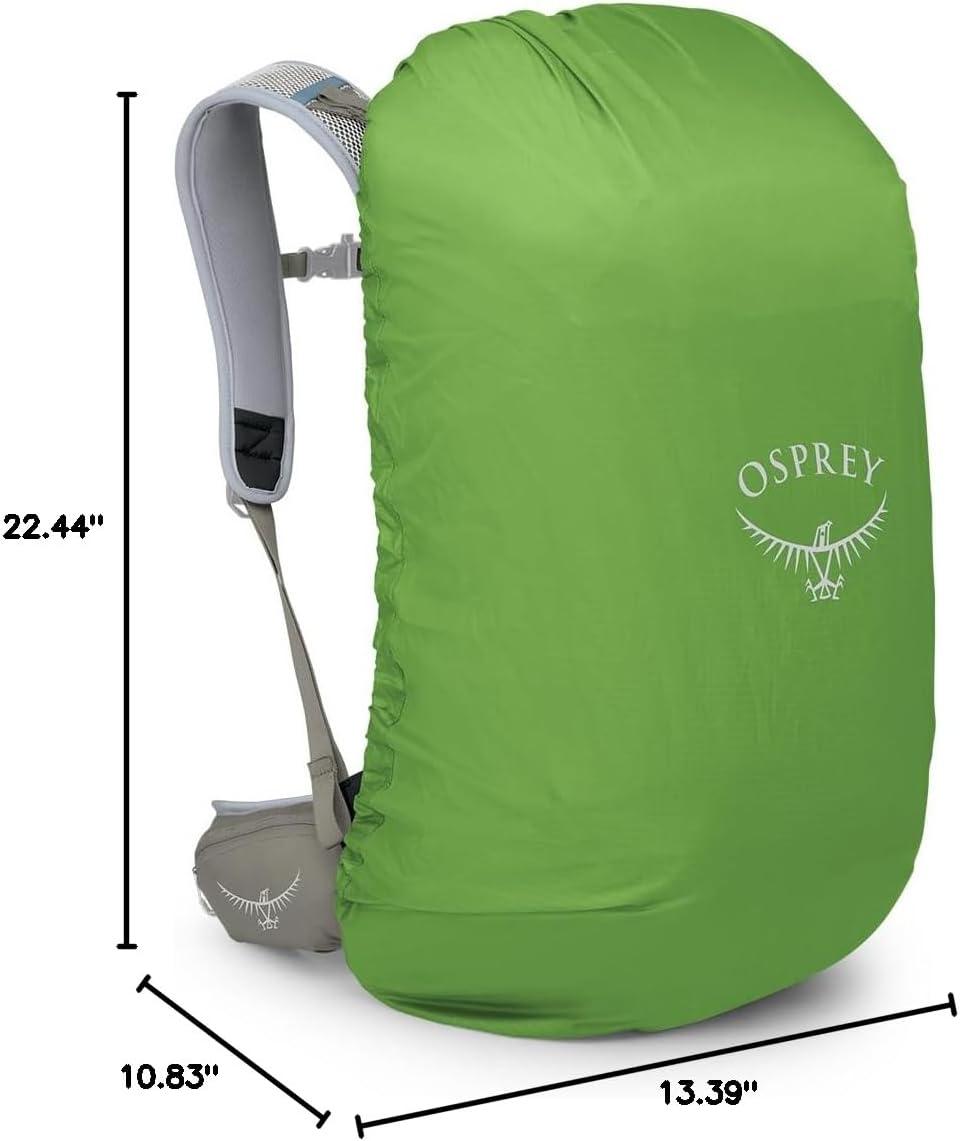 imageOsprey Hikelite 32L Lightweight Hiking Backpack Durable Travel Daypack with Rain Cover for Men and Women ChameleonBlack MLTan Concrete