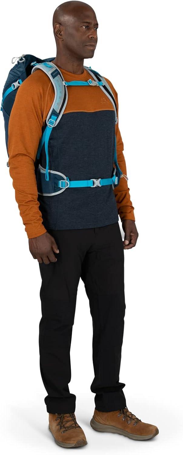 imageOsprey Hikelite 32L Lightweight Hiking Backpack Durable Travel Daypack with Rain Cover for Men and Women ChameleonBlack MLTan Concrete