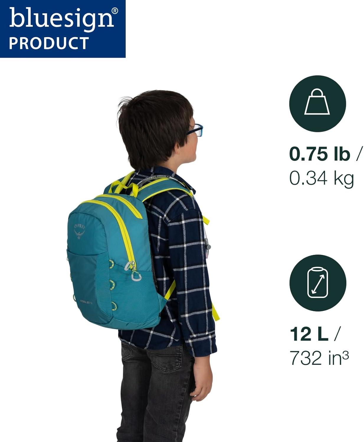 imageOsprey HydraJet 12L Kids Hiking Backpack with Hydraulics Reservoir Green CanopyEuphoria Purple