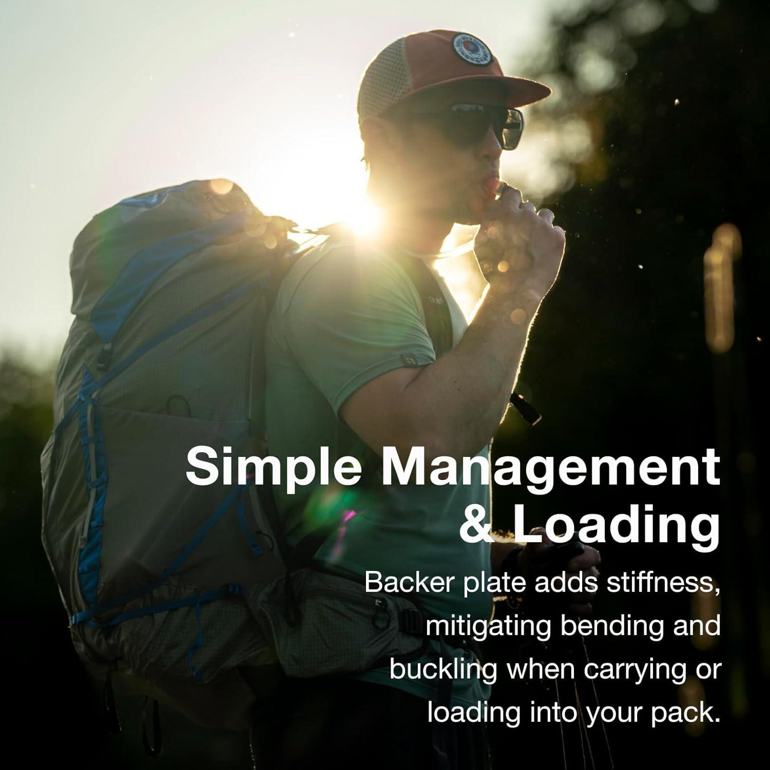 imageOsprey Hydraulics Backpack Water Reservoir with Bite Valve BPAFree Leakproof Hydration Bladder with QuickConnect and SlideSeal Compatible with Most Hiking and Biking Packs Clear2L