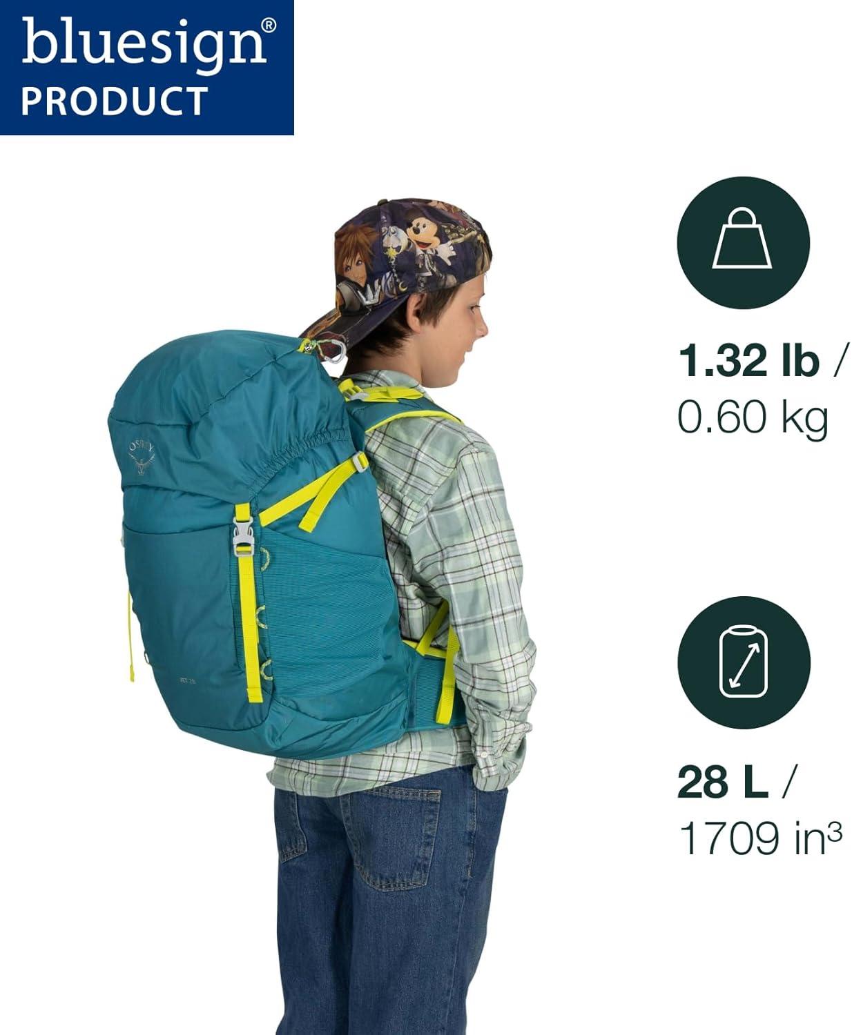 imageOsprey Jet 18L Kids Hiking Backpack Blue SpikemossBlue Spikemoss
