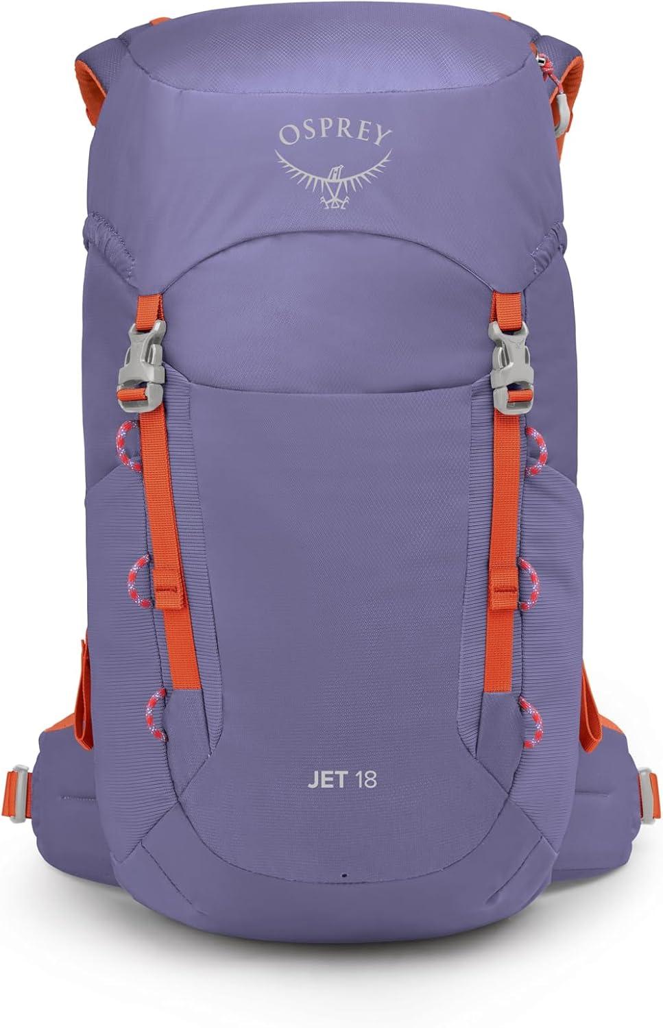 imageOsprey Jet 18L Kids Hiking Backpack Blue SpikemossEuphoria Purple