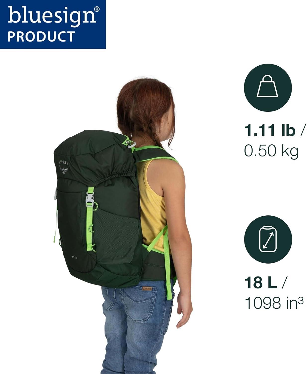 imageOsprey Jet 18L Kids Hiking Backpack Blue SpikemossEuphoria Purple