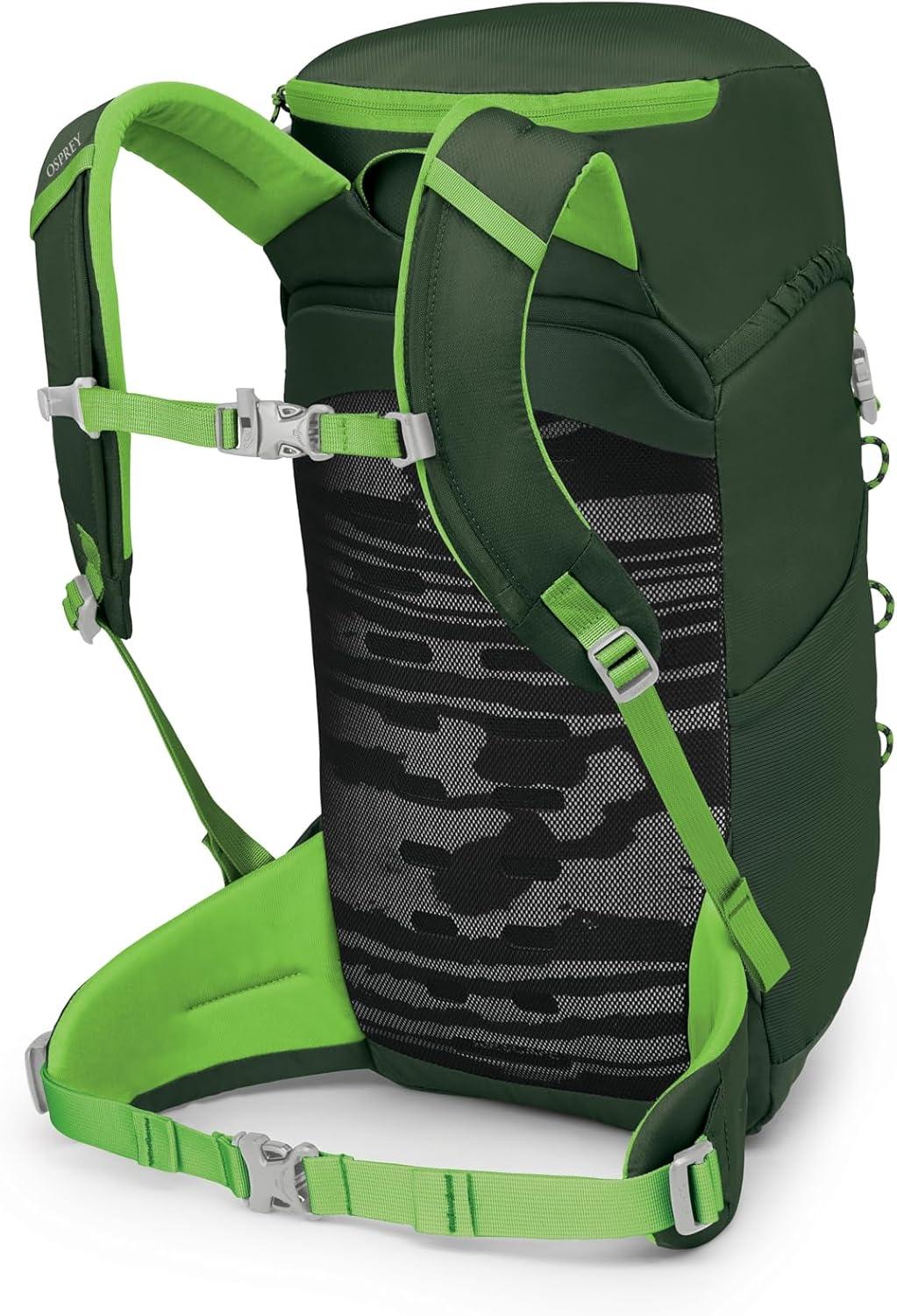 imageOsprey Jet 18L Kids Hiking Backpack Blue SpikemossGreen Canopy