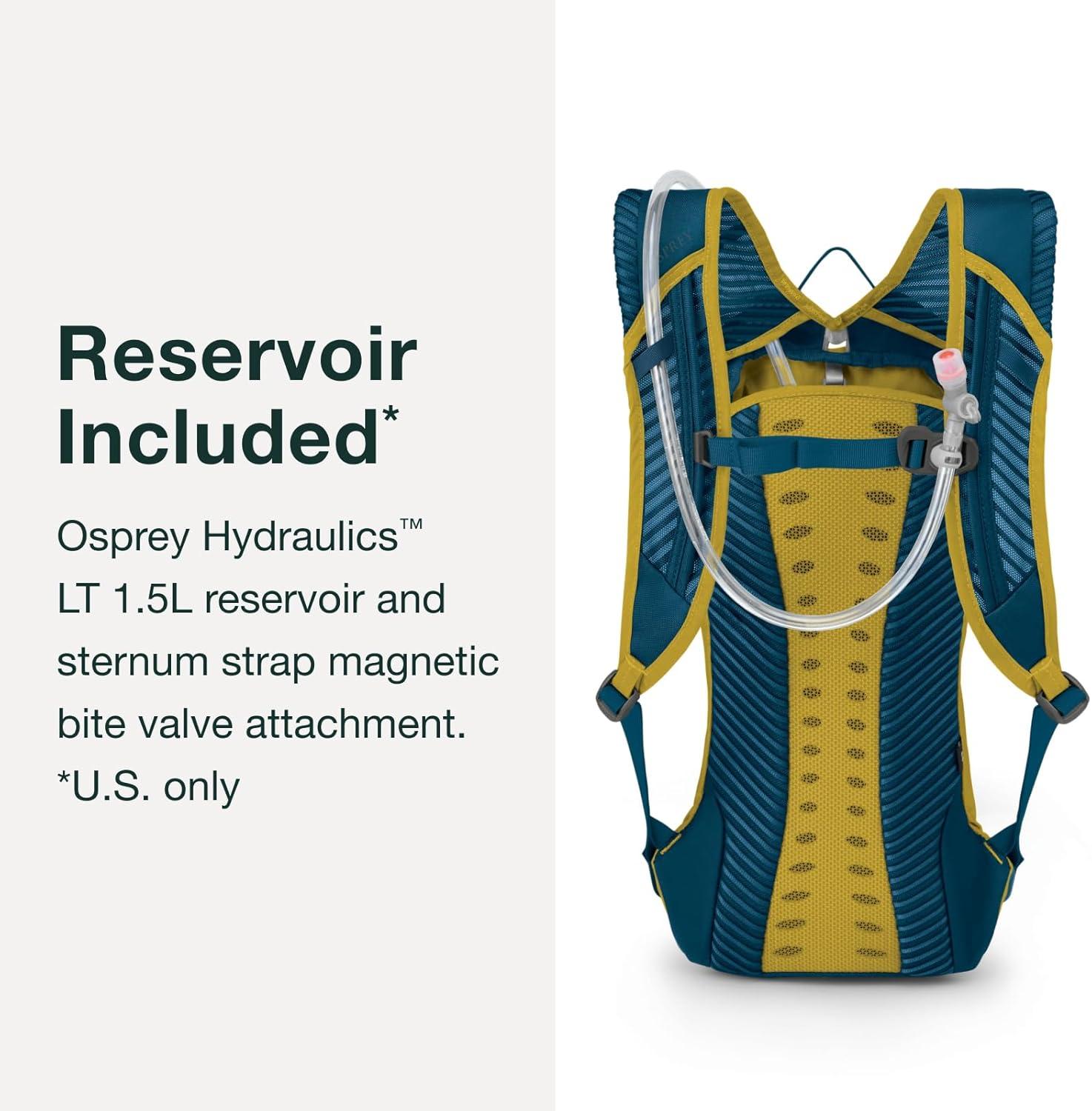 imageOsprey Katari 15L Mens Biking Backpack with Hydraulics Reservoir Green CreekBlack