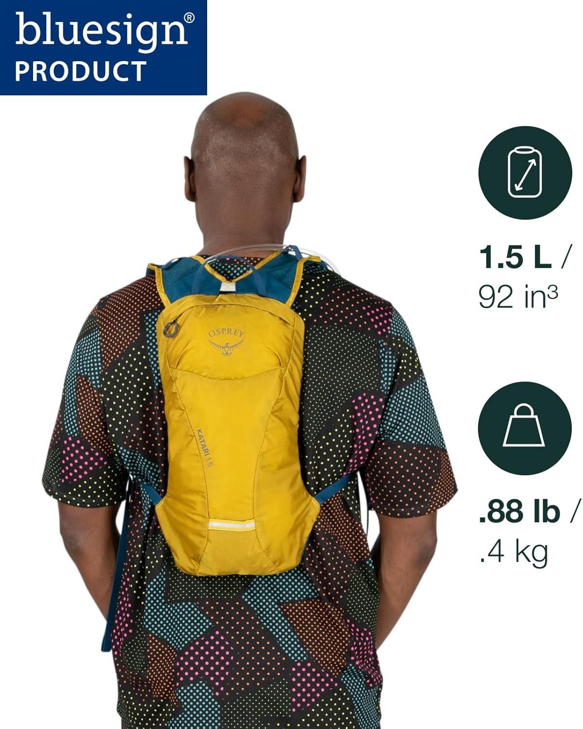 imageOsprey Katari 15L Mens Biking Backpack with Hydraulics Reservoir Green CreekBlack