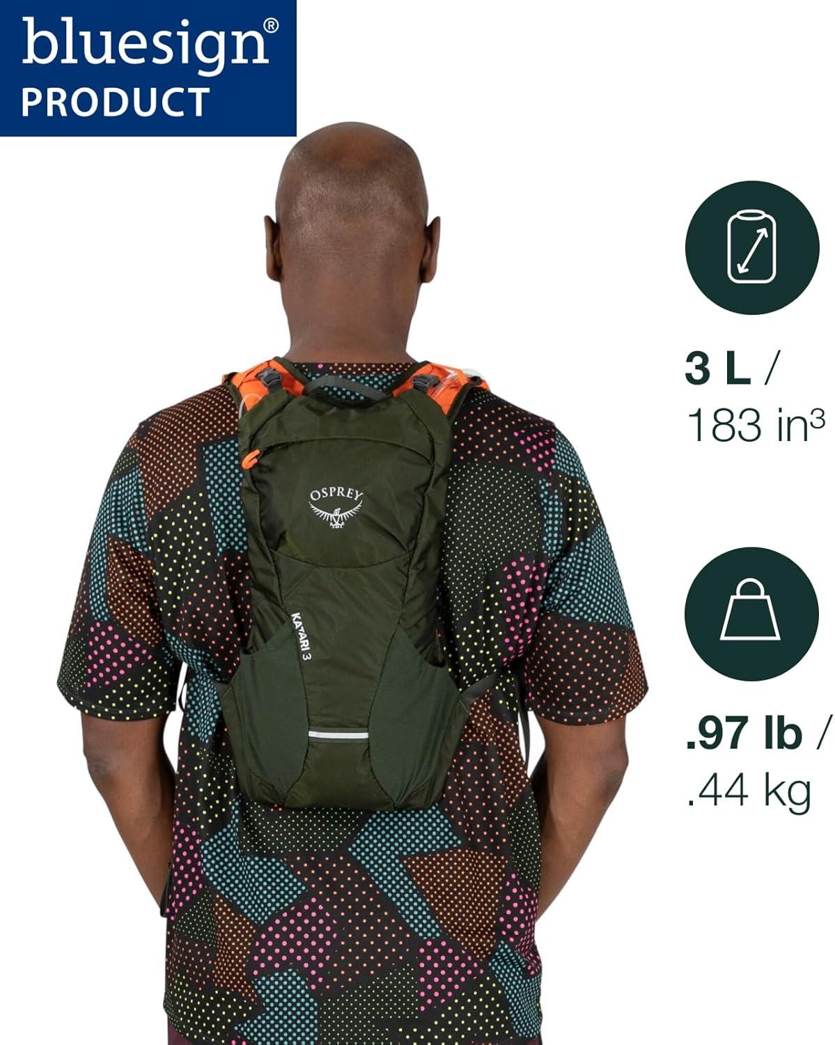 imageOsprey Katari 15L Mens Biking Backpack with Hydraulics Reservoir Green CreekBlack