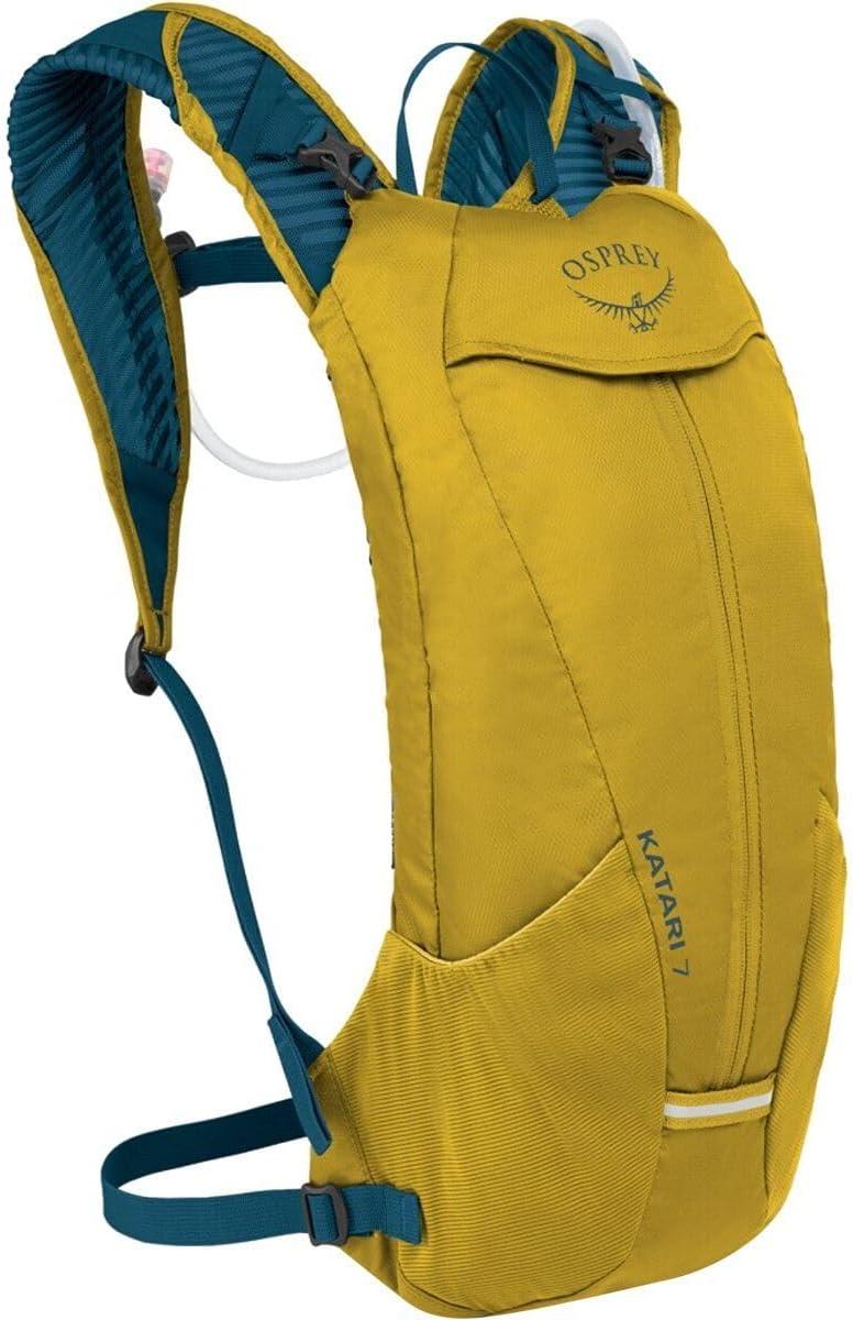 imageOsprey Katari 15L Mens Biking Backpack with Hydraulics Reservoir Green CreekPrimavera Yellow
