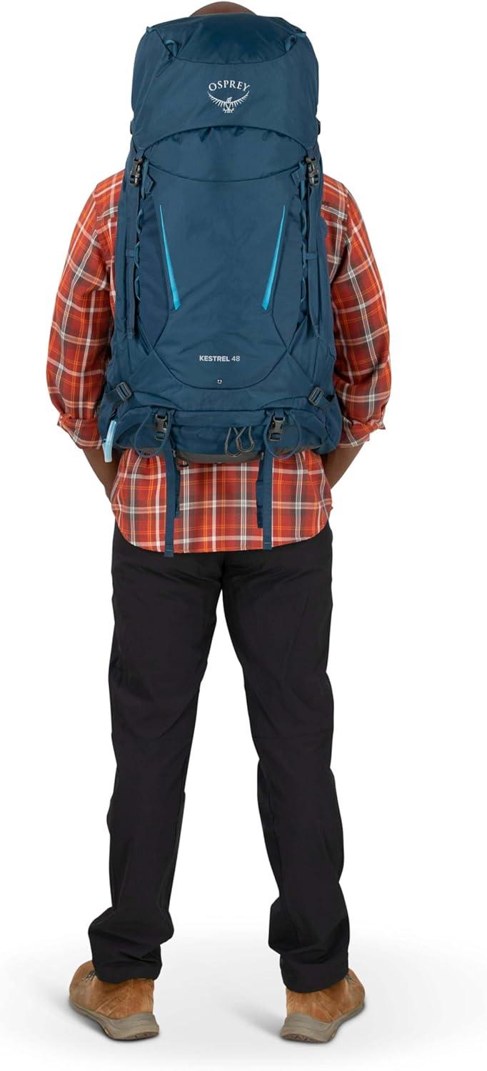 imageOsprey Kestrel 48L Mens Backpacking Backpack Atlas Blue SMAtlas Blue