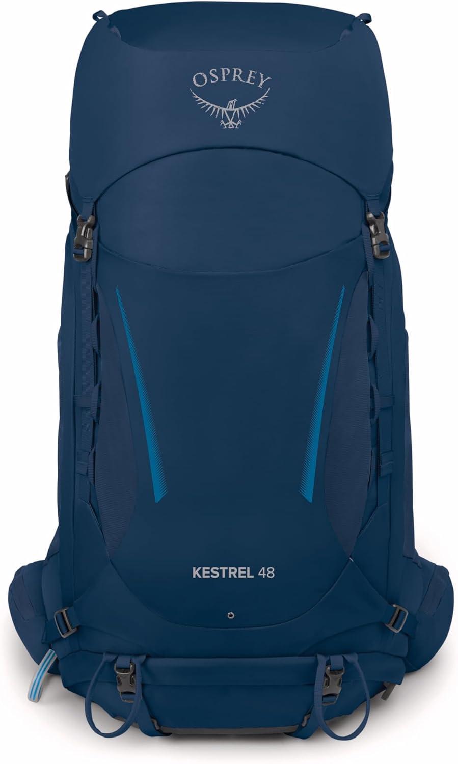 imageOsprey Kestrel 48L Mens Backpacking Backpack Atlas Blue SMAtlas Blue