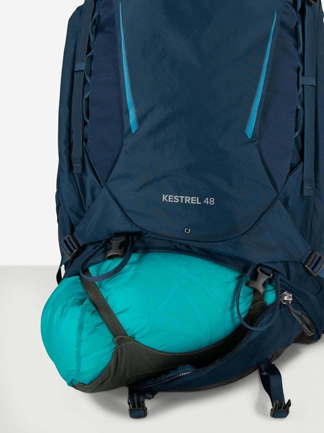 imageOsprey Kestrel 48L Mens Backpacking Backpack Atlas Blue SMAtlas Blue