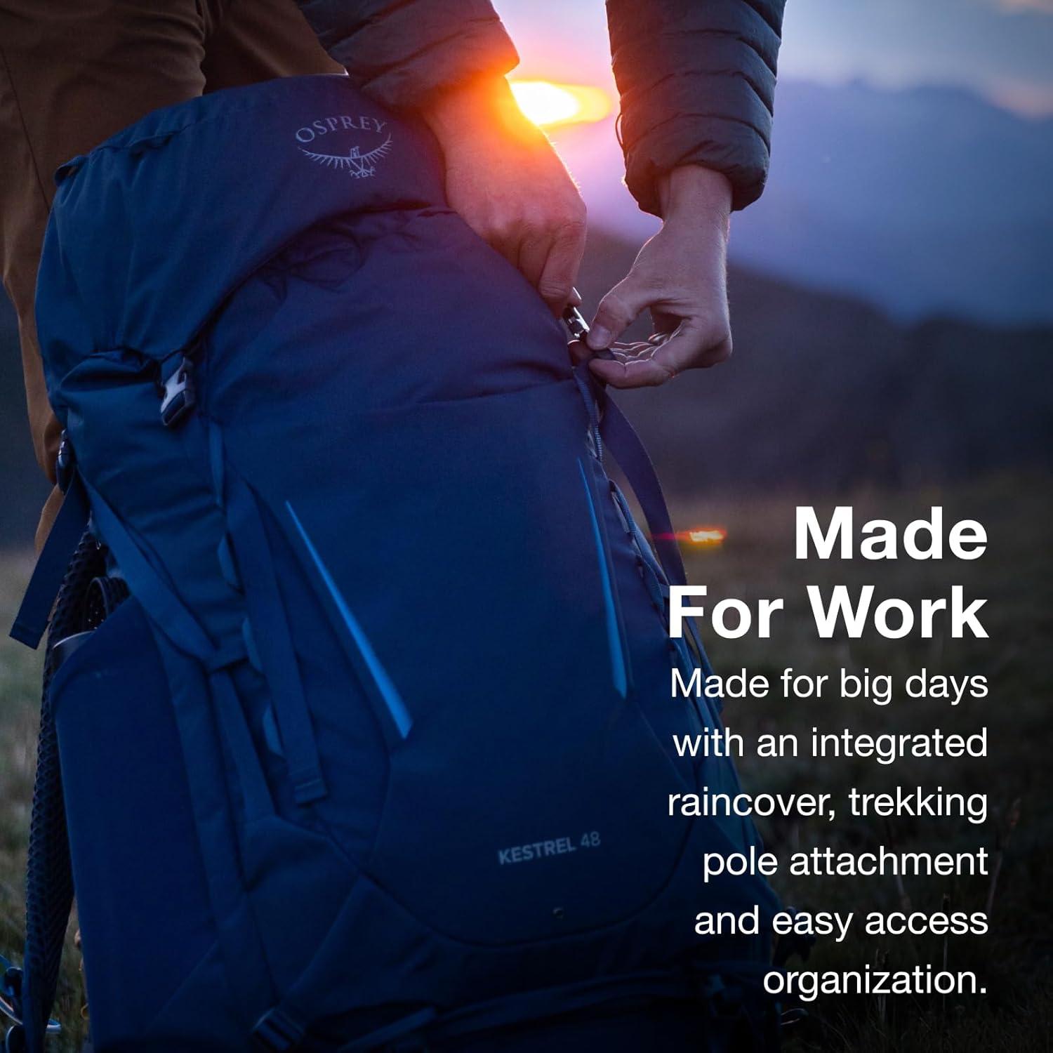 imageOsprey Kestrel 68L Mens Backpacking Backpack Black SMBlack