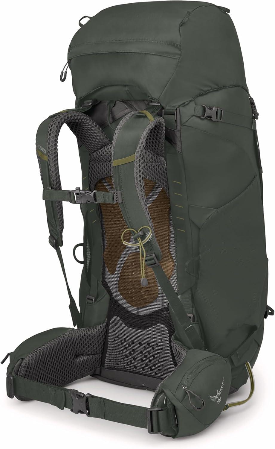 imageOsprey Kestrel 68L Mens Backpacking Backpack Black SMBonsai Green