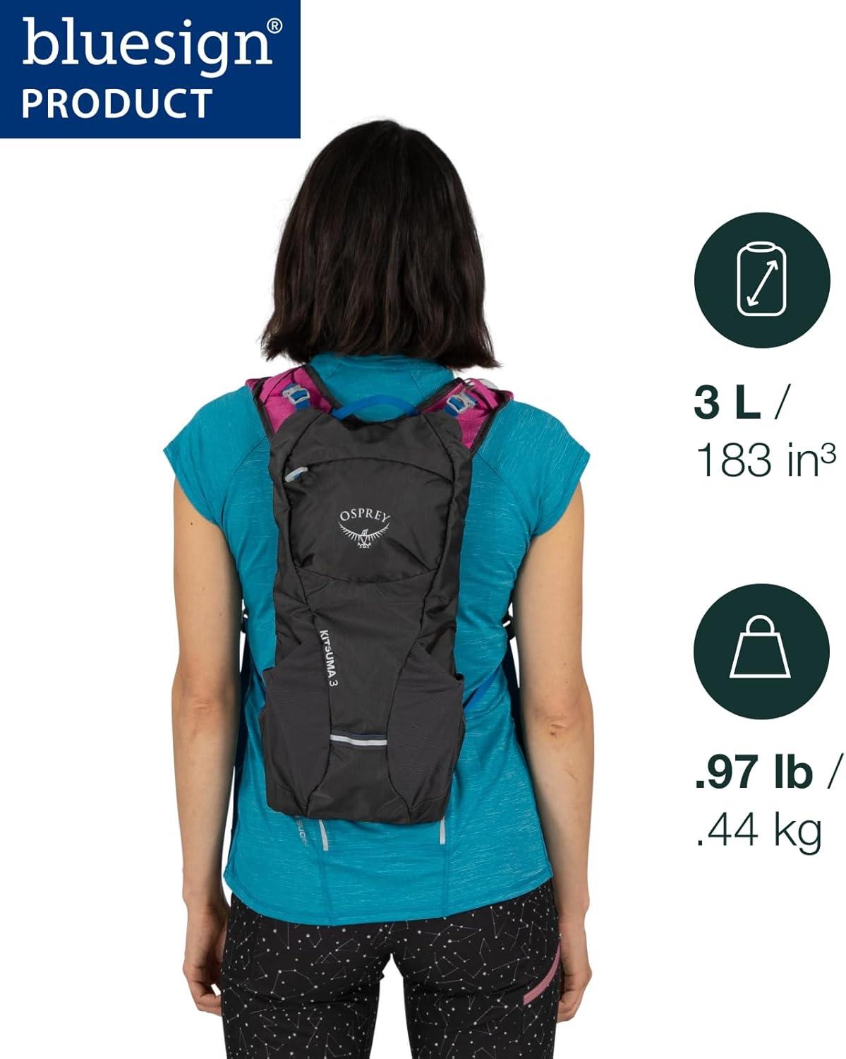 imageOsprey Kitsuma 15L Womens Biking Backpack with Hydraulics Reservoir Space Travel GreySpace Travel Grey