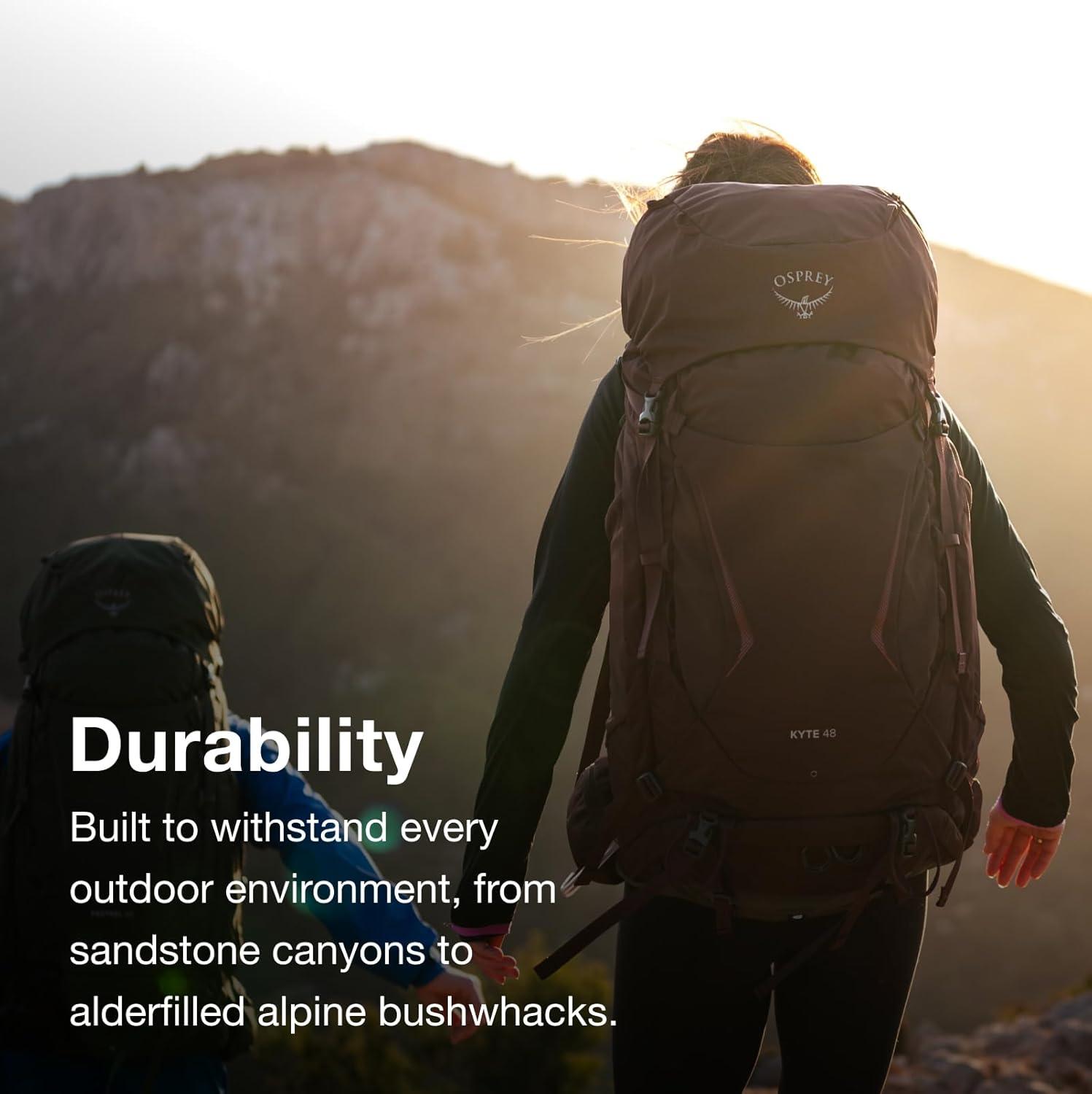 imageOsprey Kyte 58L Womens Backpacking Backpack with Hipbelt Elderberry Purple WXSSBlack