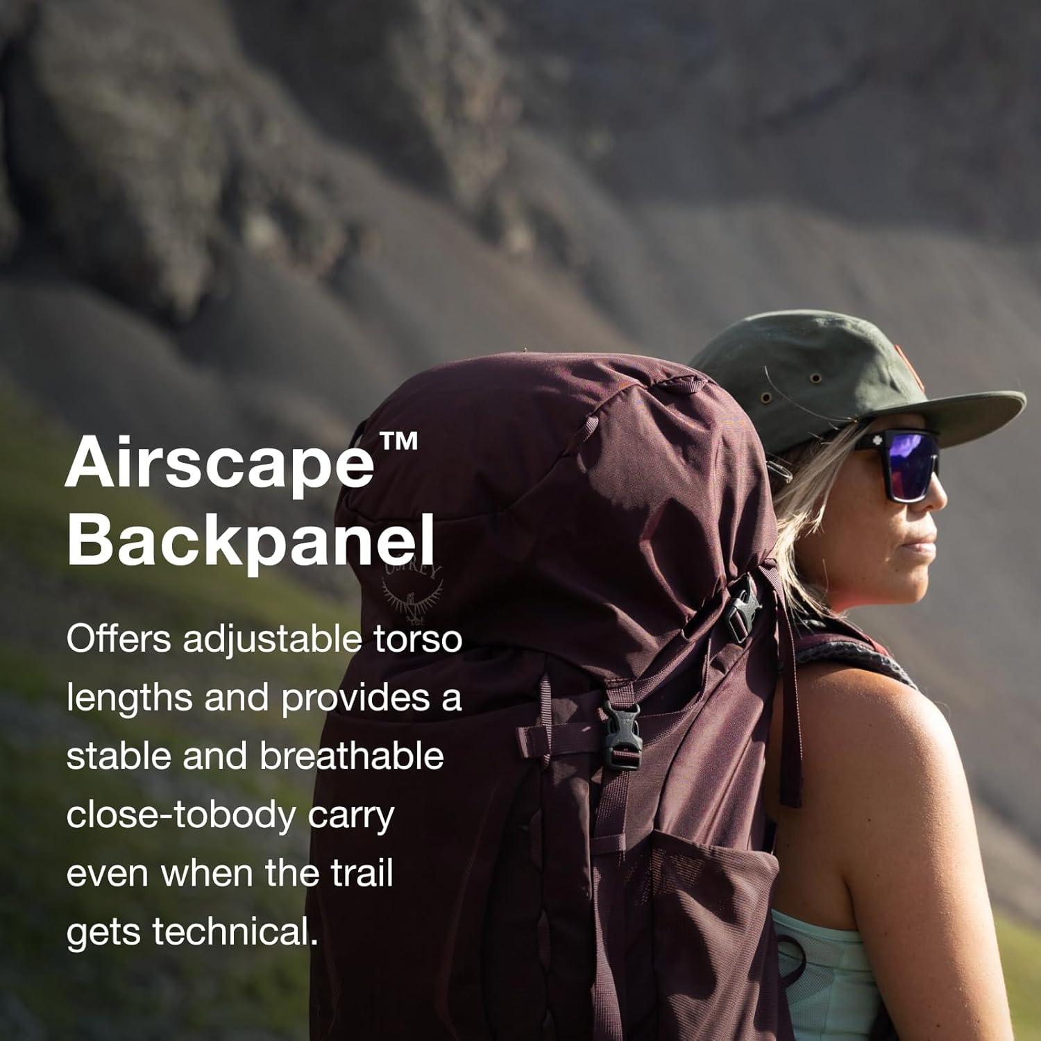 imageOsprey Kyte 58L Womens Backpacking Backpack with Hipbelt Elderberry Purple WXSSElderberry Purple