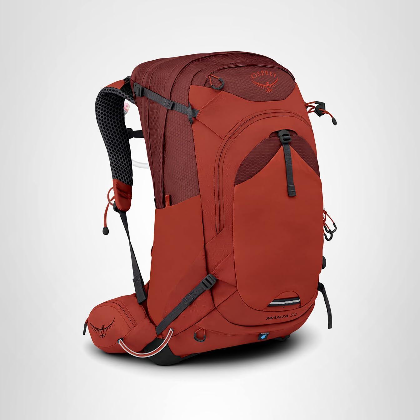 imageOsprey Manta 34L Mens Hiking Backpack with Hydraulics Reservoir BlackOak Leaf Orange