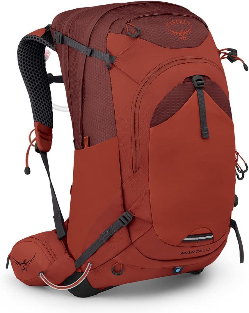 imageOsprey Manta 34L Mens Hiking Backpack with Hydraulics Reservoir BlackOak Leaf Orange