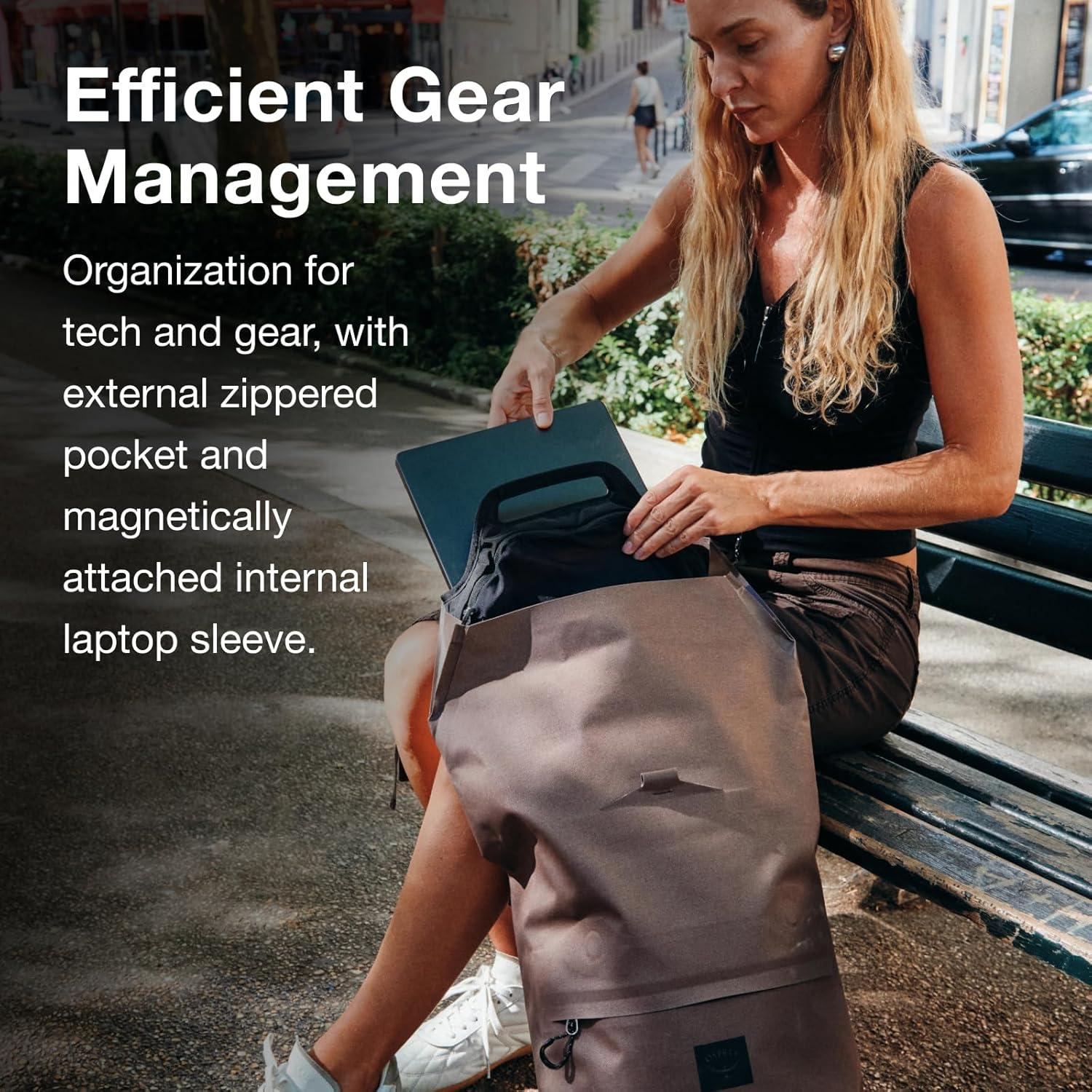 imageOsprey Metron 25L Waterproof Commuter Bike Backpack Raven BlackMagma Brown