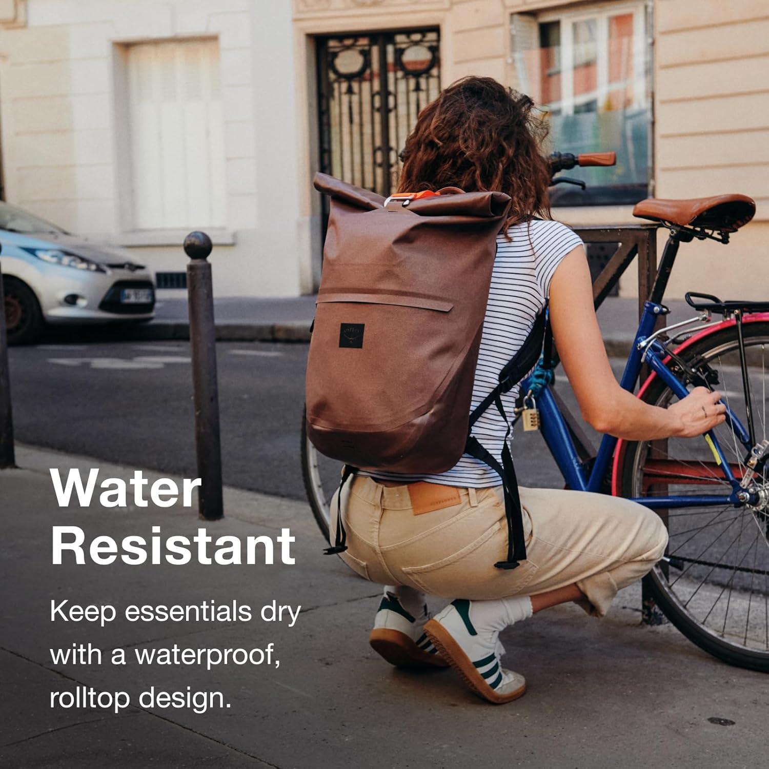 imageOsprey Metron 25L Waterproof Commuter Bike Backpack Raven BlackMagma Brown