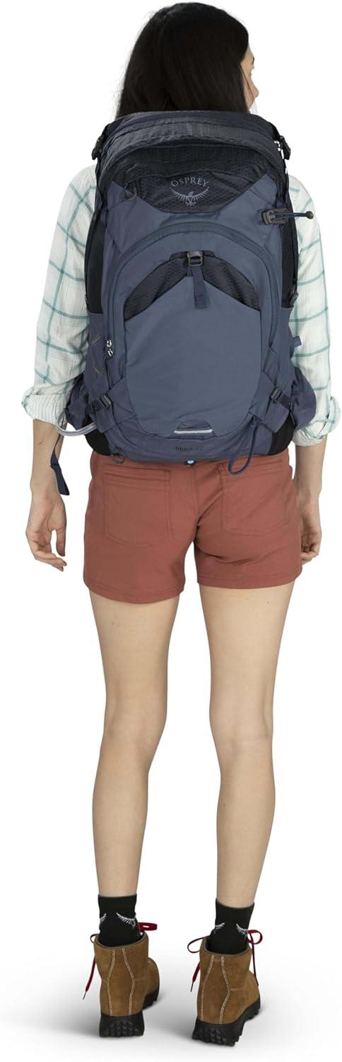 imageOsprey Mira 22L Womens Hiking Backpack with Hydraulics Reservoir Succulent GreenAnchor Blue