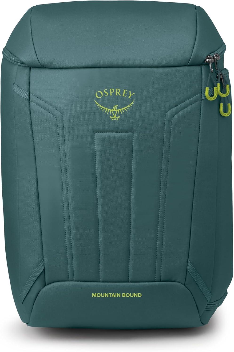 imageOsprey Mountain Bound Ski ampamp Snowboard Boot Bag Backpack with AirScape Technology and Padded Structure Premium Winter Luggage with Shoe Changing Mat Cascade Blue