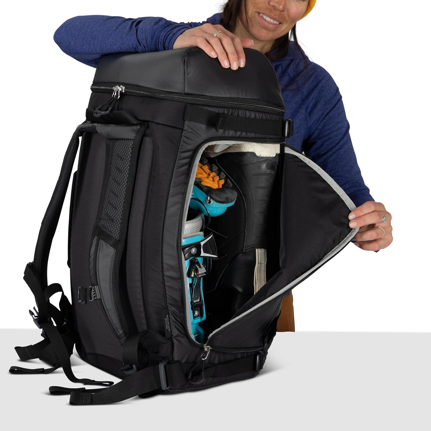 imageOsprey Mountain Bound Ski ampamp Snowboard Boot Bag Plus Boot Backpack with Vertical Snowboard Carry and AFrame Ski Carry Premium Winter Luggage with Shoe Mat and AirScape Technology Cascade Blue