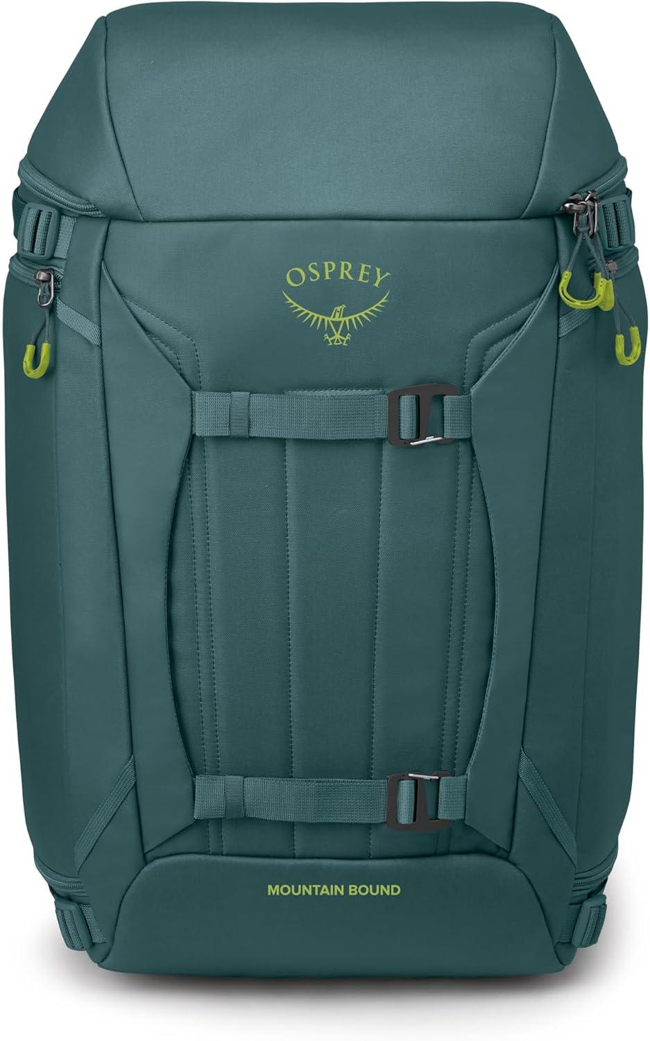 imageOsprey Mountain Bound Ski ampamp Snowboard Boot Bag Plus Boot Backpack with Vertical Snowboard Carry and AFrame Ski Carry Premium Winter Luggage with Shoe Mat and AirScape Technology Cascade Blue