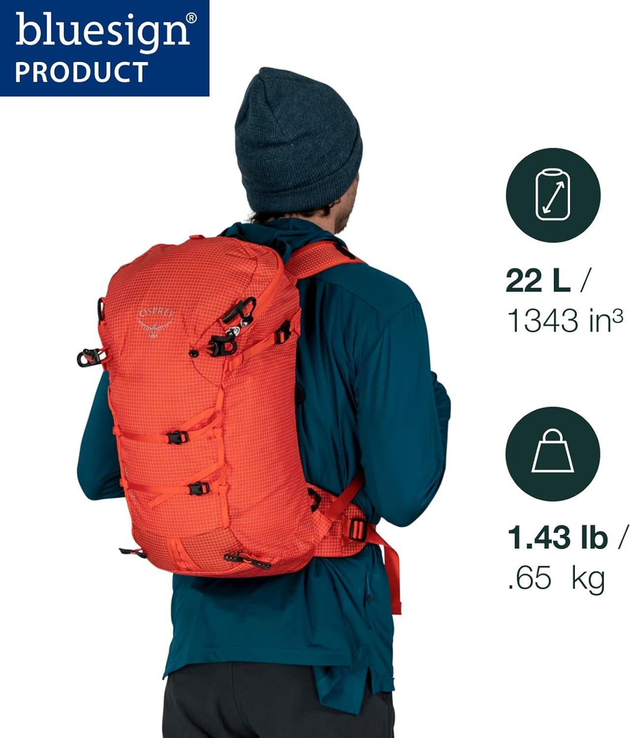 imageOsprey Mutant 22L Climbing and Mountaineering Unisex Backpack Tungsten GreyBlue Flame