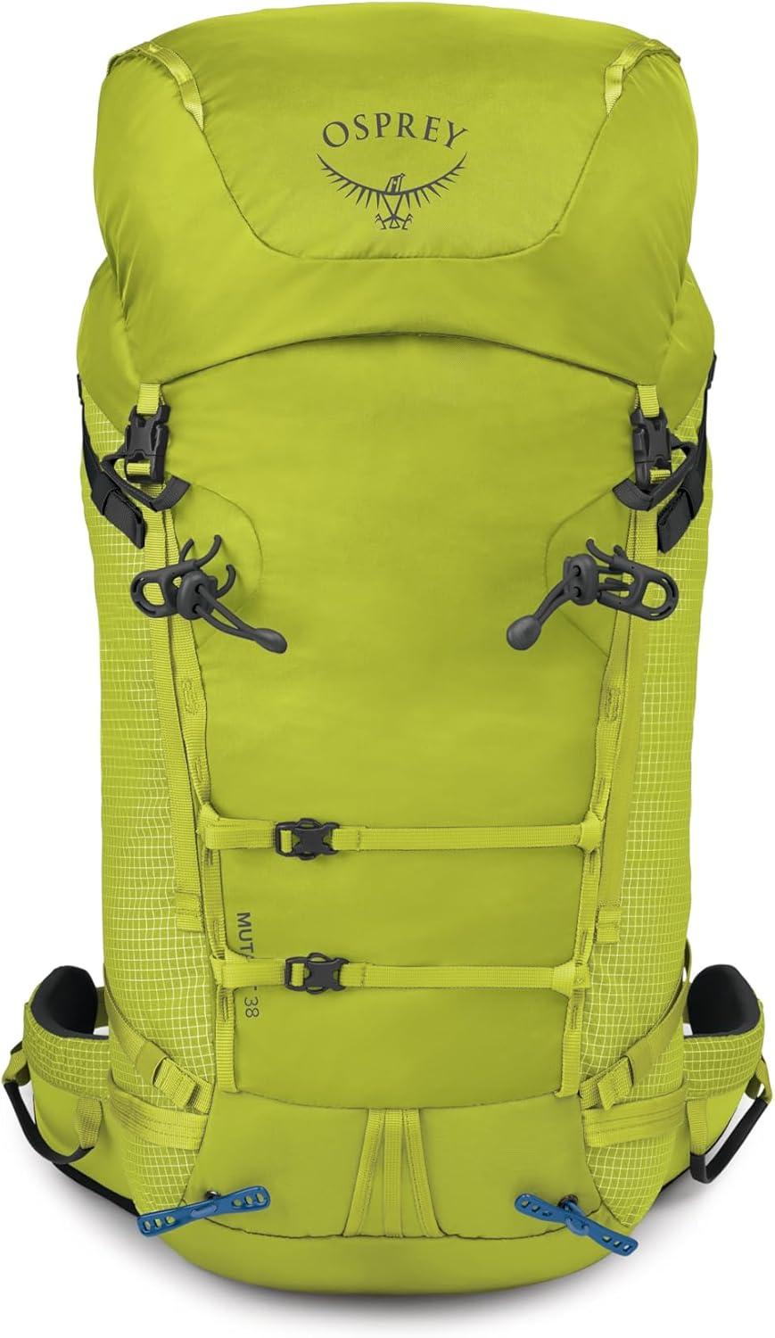 imageOsprey Mutant 38L Climbing and Mountaineering Backpack for Men and Women Blue Flame MediumLargeLemongrass