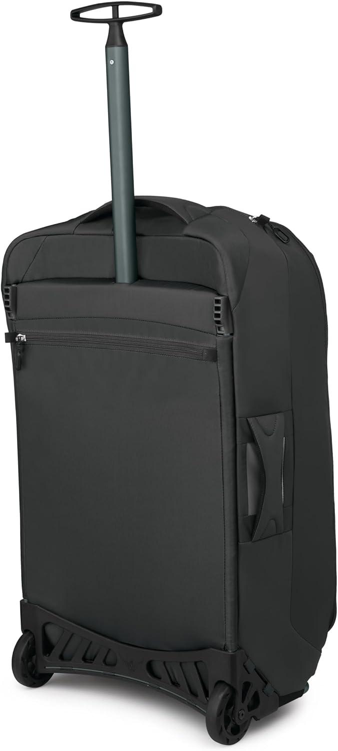 imageOsprey Ozone 2Wheel 80L27 Checked Luggage Lightweight Rolling Bag with High Clearance Wheels Travel Suitcase with Mesh Organization Trolley Handle and AddaBag Strap Moody BurgundyBlack