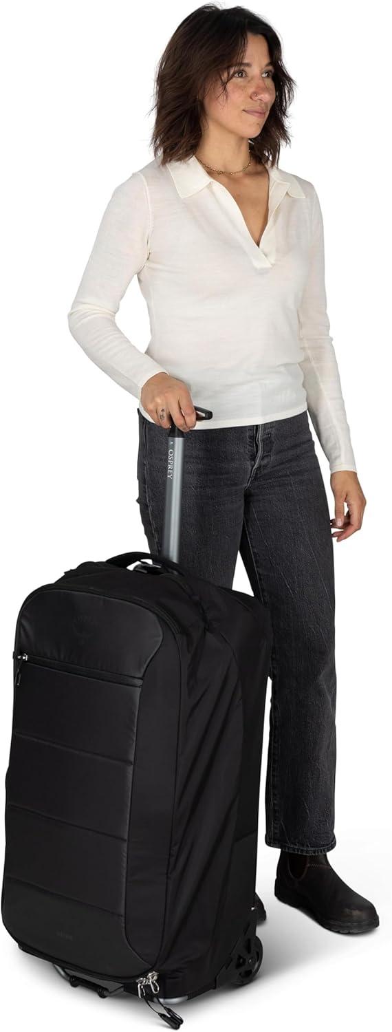 imageOsprey Ozone 2Wheel 80L27 Checked Luggage Lightweight Rolling Bag with High Clearance Wheels Travel Suitcase with Mesh Organization Trolley Handle and AddaBag Strap Moody BurgundyMoody Burgundy